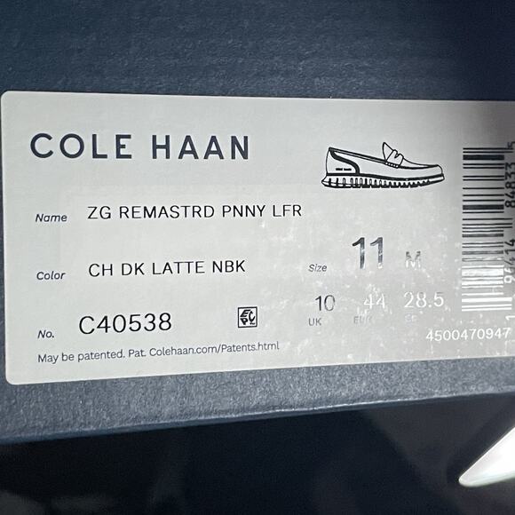 Cole Haan Zerogrand Remastered Penny Loafer Men 11M Dark Latte Casual Dress Shoe - Picture 9 of 9